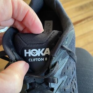 Hoka Clifton 8 Athletic Running Shoe in Black